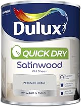 Dulux 5211306 Quick Dry Satinwood Paint Wood Metal Polished Pebble 750ml view 2