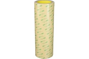 TapeCase "3M 467MP Clear Adhesive Transfer Tape, 12"" Width x 20yd Length (1 roll)" (12-20-467MP)