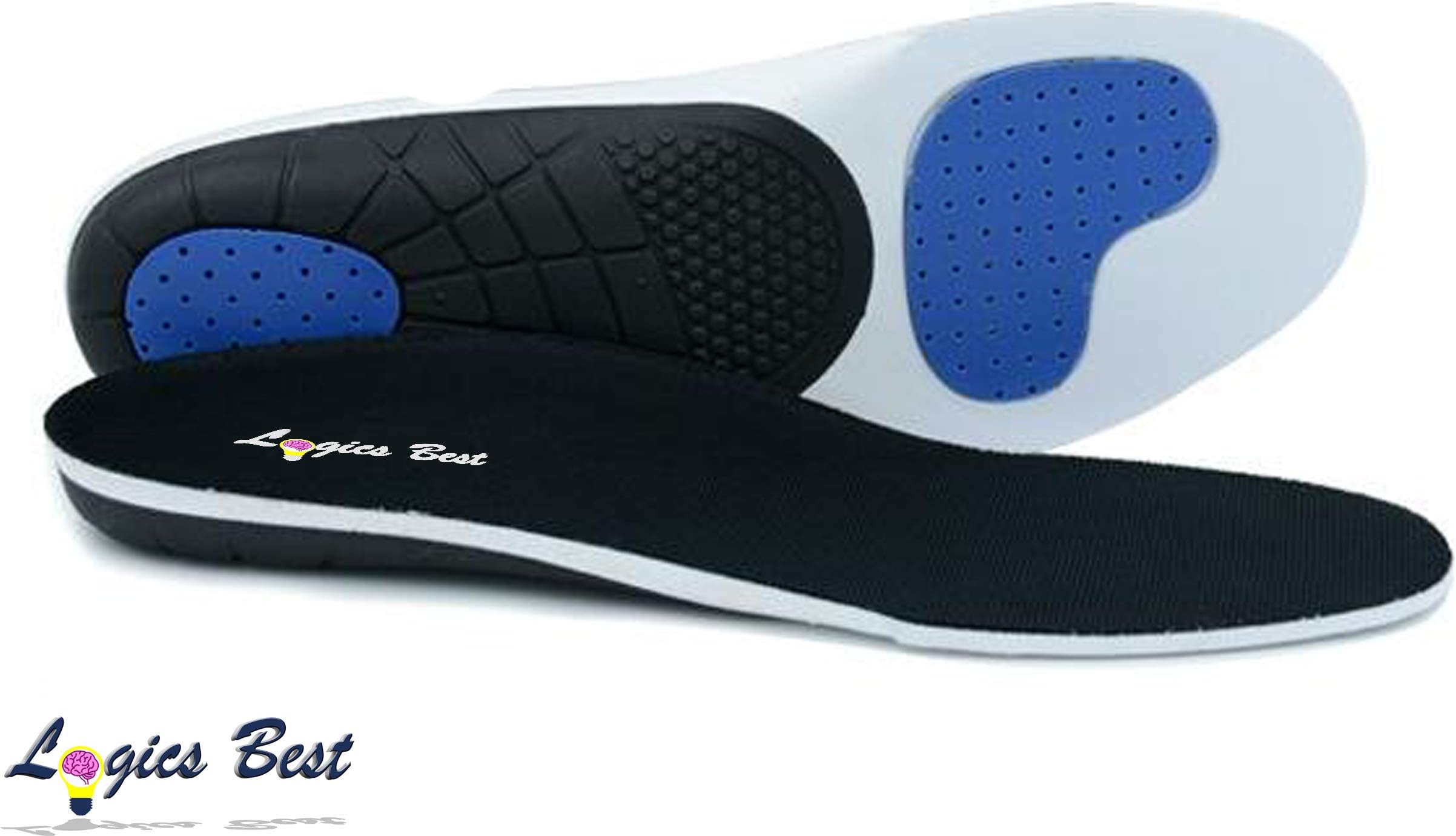 Pain Relief Insoles Professional Grade High Arch Orthotic Insert for Maximum Support Anti-Fatigue Memory Foam Keeps You Going Strong Without Pain