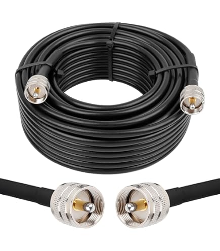 3m SMA Male naar PL259 CB coaxkabel RG213 - SMA naar UHF Male Coax 50 Ohm - voor HAM, CB radio, UHF antenne, SWR meter, Radioamateur, RF