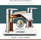 Hapilife Bath Tap Waterfall Mixer Chrome 2 Holes Deck Mounted Mono view 6