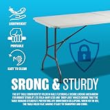 BARGAINS-GALORE 4ft Heavy Duty Folding Table White Indoor Outdoor view 6