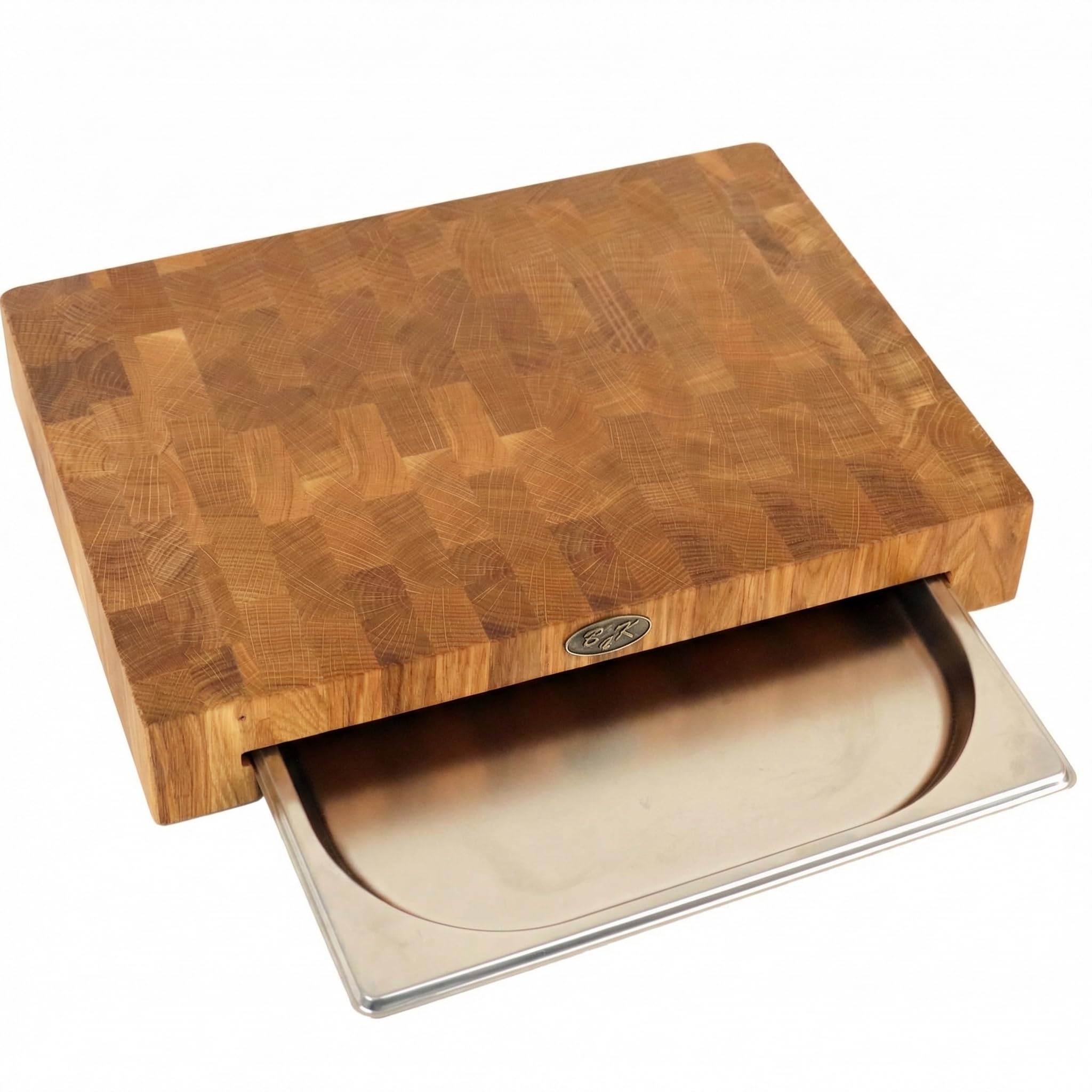 B4K Oak 40x30x6cm Kitchen Board | Frankfurt End Wood Board, Natural