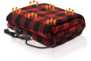 AJP DISTRIBUTORS AJP Heated Car Blanket, Ensure Warmth by Electric Blanket Car, Heating Throw Blanket is Winter Essentials Accessories for Your Car