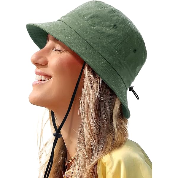 Foldable Water Repellent Quilted Rain Hat w/Adjustable