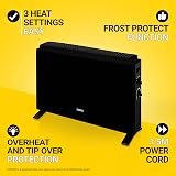 Zanussi 2000W Electric Convector Heater Freestanding Black 3 Heat Settings view 3