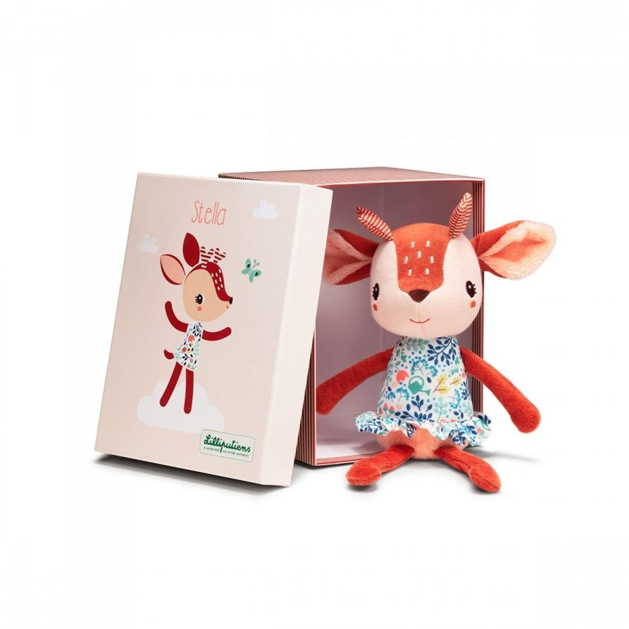 LILLIPUTIENS – Stella the Fawn Plush for Babies and Children – Ideal Cuddly Companion for Comfort, Joy, and Imagination – Illustrated Gift Box Included – Perfect for Child’s Room – 83393