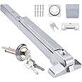 COOLOUS Hardware Push Bar Stainless Steel Commercial Emergency Exit Bar Panic Exit Device Panic Bars for Exit Doors Suitable for Wood Metal Doors (Lock Cylinder - with Alarm)
