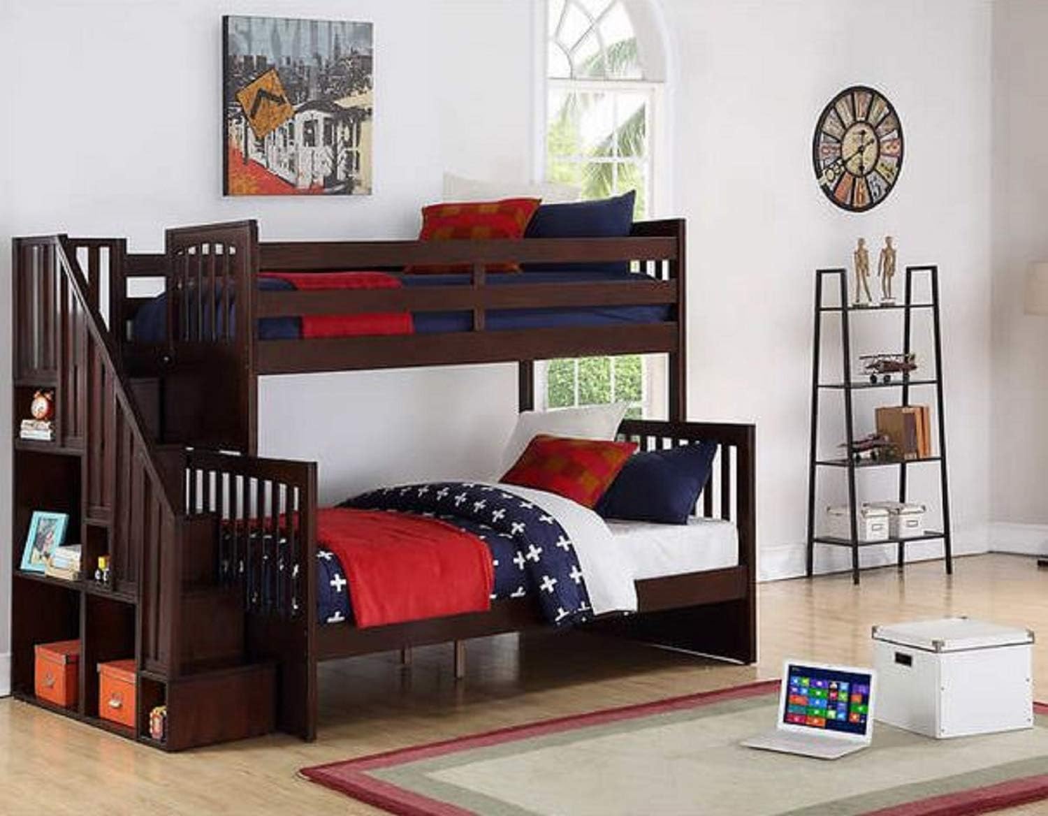 Bunk Bed Kids. Chocolate Noah Twin Over Double Bunk Bed Kids Universal
