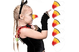 Kisangel 5pcs Cosplay Bird Beak Set, Fake Parrot Mask Beak Props Dress Up for Party, Carnival Halloween Costume Supplies