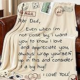 Father's Day Birthday Gifts,to My Dad Gifts from Daughter Son, Best Dad Gifts Ideas Soft Throw Blanket Thanksgiving Christmas Day Birthday Gifts 50 * 60'' (DAD)