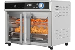 BLACK+DECKER Crisp 'N Bake Air Fryer Toaster Oven Combo, 12 in 1 Countertop Convection Oven Cooks Fo...