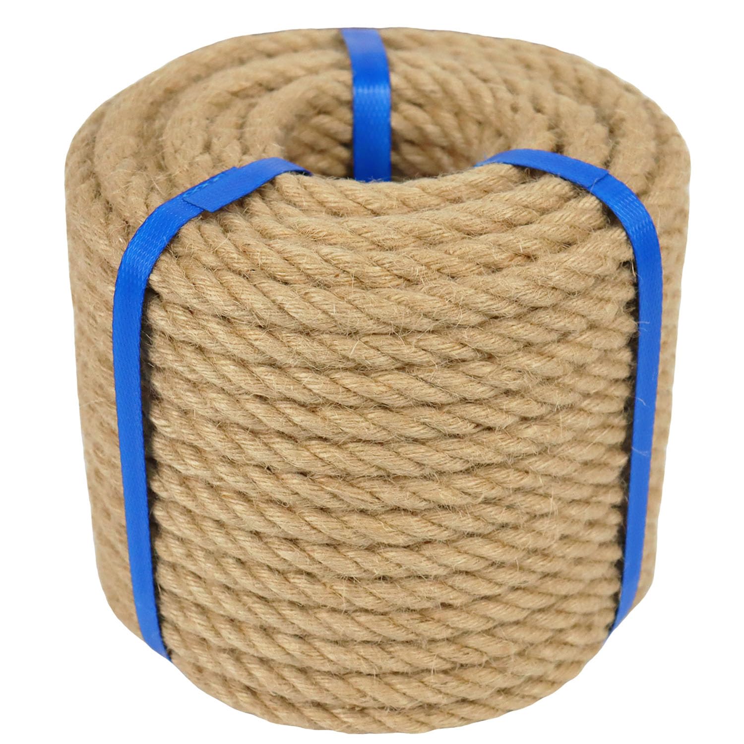 Photo 1 of 1/2 Inch Natural Jute Rope, 165 Feet Thick Hemp Rope, 4 Strands Twisted Manila for Crafts, Cat Scratching Post, Gardening, Home Decorating, Indoor/Outdoor Use