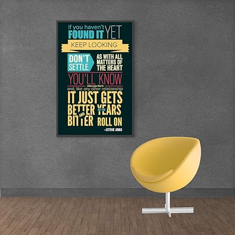 Inephos Steve Jobs Don T Settle Quote Poster Inspirational