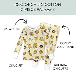 HonestBaby 2-Piece Pajamas Sleepwear PJs