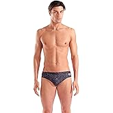 Arena Men's Performance Ribbed Swim Brief Sports Swimwear Training Bathing Suit