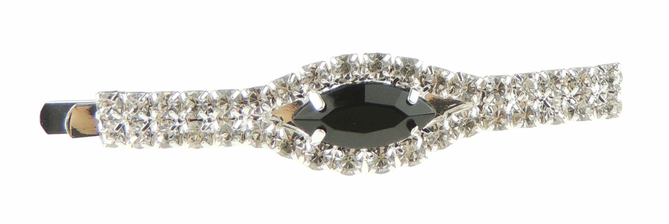 Womens Girls Sparkly Bow Rhinestone Jeweled Crystal Diamante Party Birthday Christmas Bridal Wedding Accessories Slides Hairpin Hair Clips Grips Bobby Pins ONE Small 5.5cm (Black)