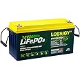 LOSSIGY 12V 200AH LiFePO4 Lithium RV Battery, Perfect for Solar System, Marine, 2560Wh 5000+ Deep Cycles, Built in BMS with 10 Yrs Lifespan
