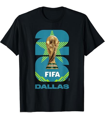 Amazon.com: FIFA World CUP26 Dallas Poster T-Shirt, Men, Black