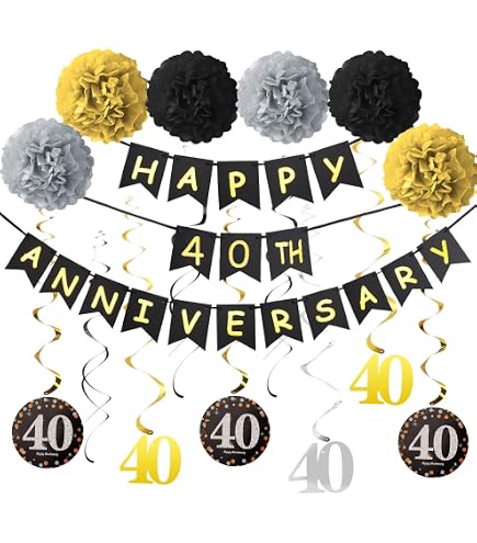 'We Still Do' 40th Anniversary Cake Topper - Gold Glitter Wedding Vow Renewal Decoration For Cakes & Desserts
