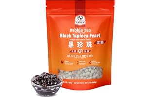 52USA Boba Tapioca Pearls 2.2LB, Fresh Bubble Tea Pearl, Quick Cook Black Plearls for Milk Tea, Smoothies, Desserts and Drinks-Ready in 5 Minutes