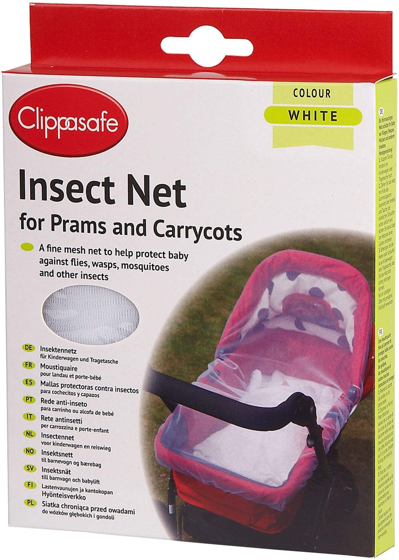 Clippasafe Insect Net for Prams and Carrycots