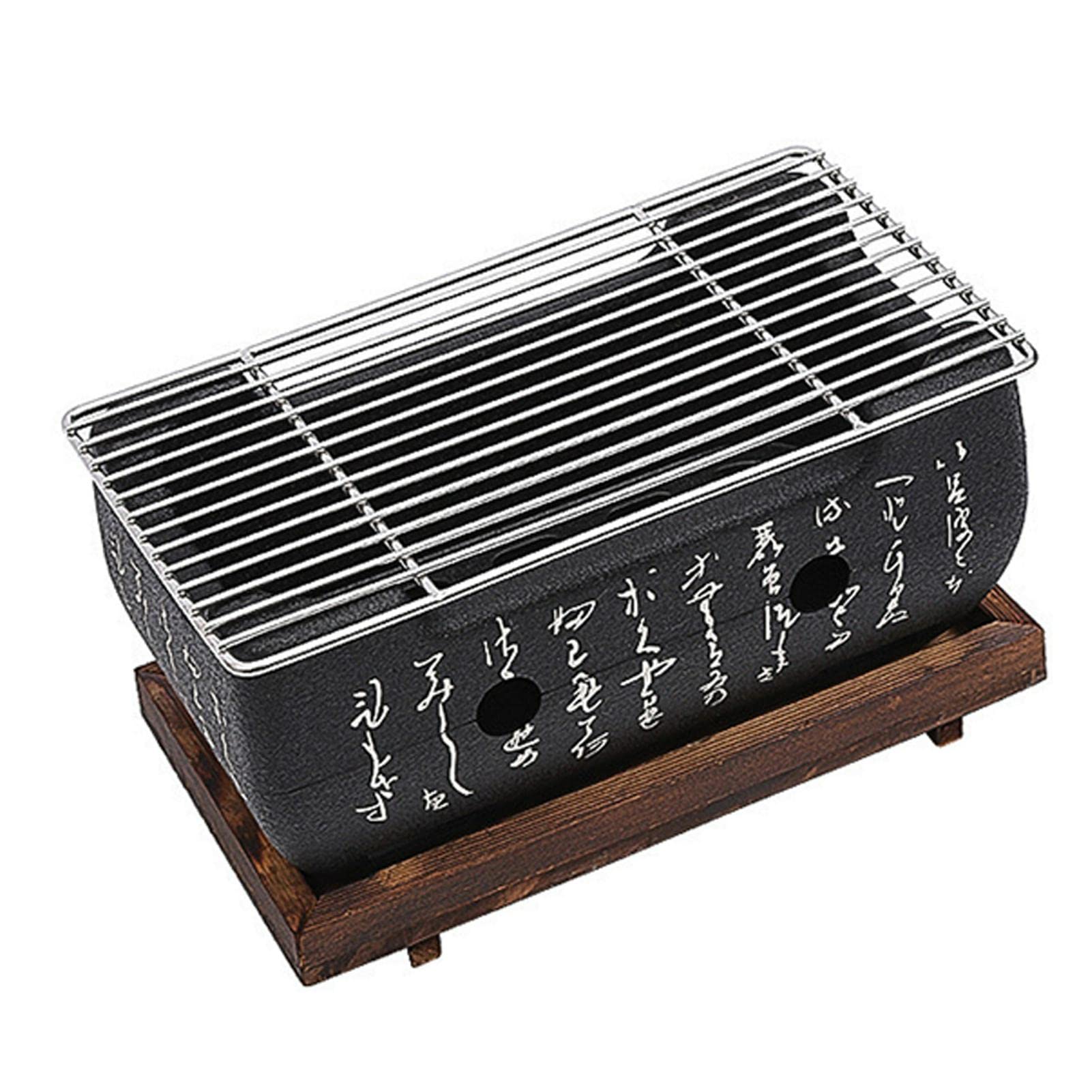 Photo 1 of ?Japanese Style BBQ Grill - Japanese Charcoal Grill, Portable Charcoal Stove & Grill Plate Compact for Camping Picnic Beach Barbecue Tools Accessories