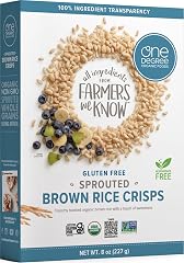 One Degree Organics Sprouted Brown Rice Crisps Whole Grain Cereal, 8oz | 8oz - Glyphosate-Free, USDA Organic, Gluten-Free, No