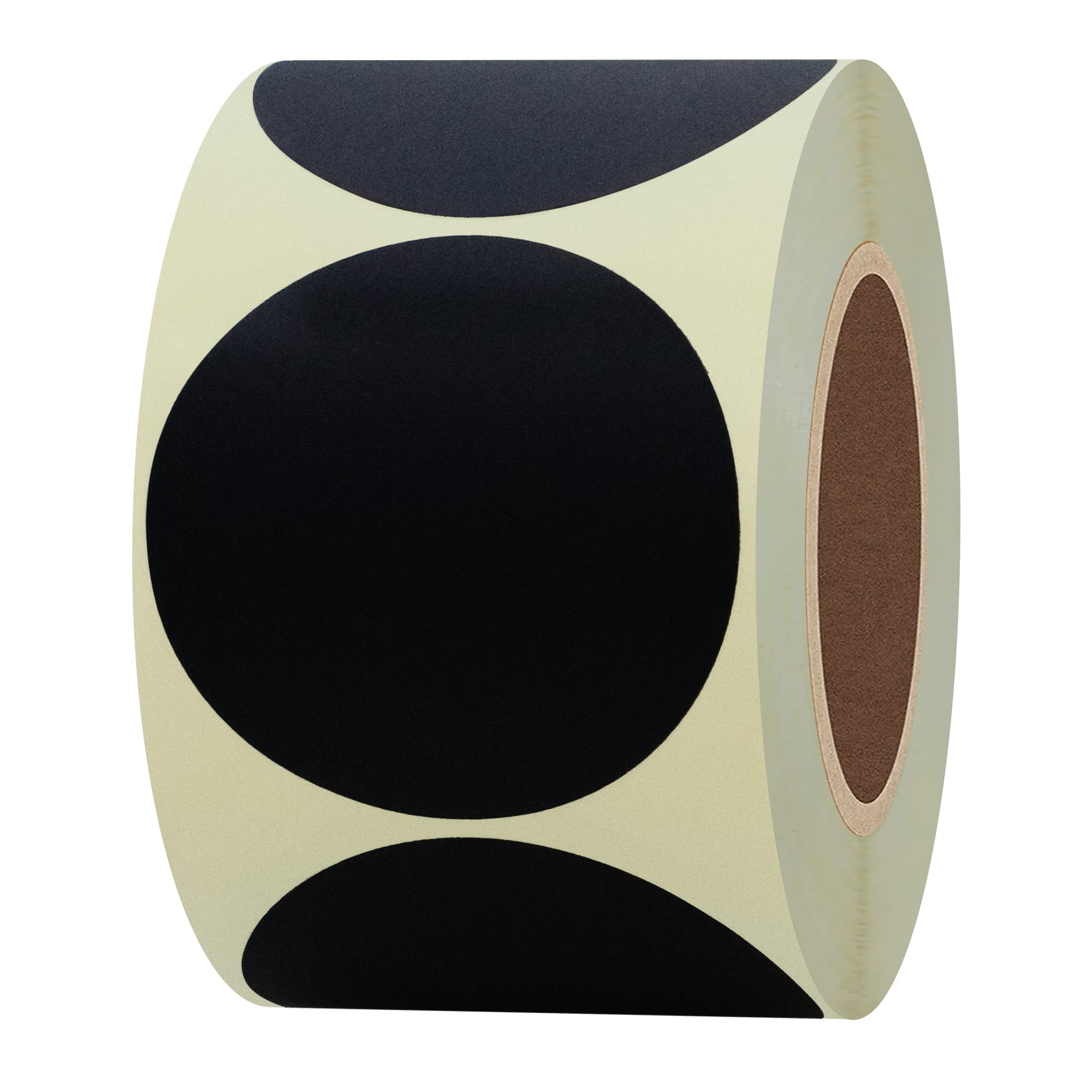 Hylabelest Round Black Kraft Labels 2 Inch Color Coding Dots Stickers Total 300 Per Roll (Black Kraft)