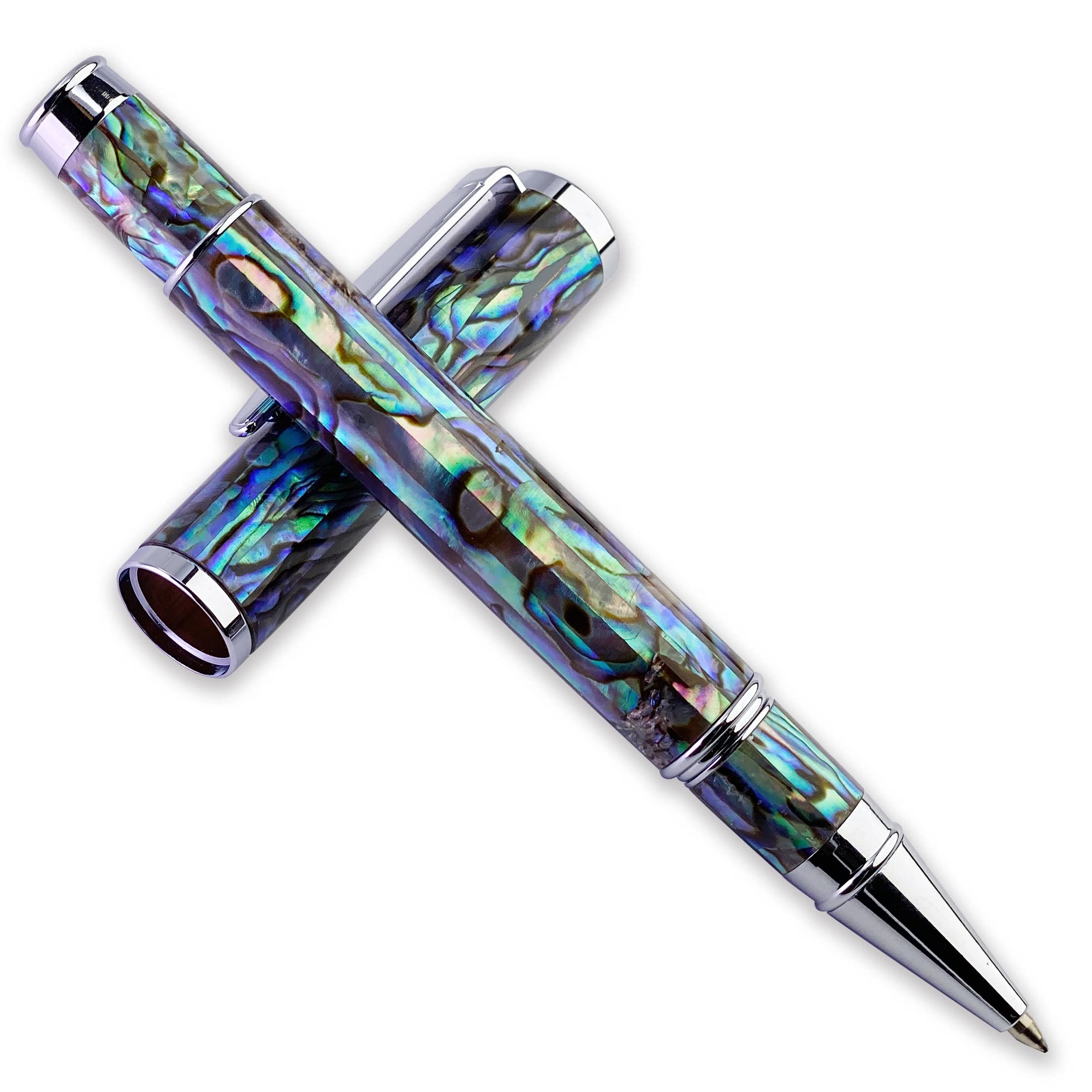 LACHIEVA LUX Nice Stunning Sea Shell Abalone Rollerball Pen with German-made Refill, Luxury Pen Gift for Woman, Man, Professional for Writing