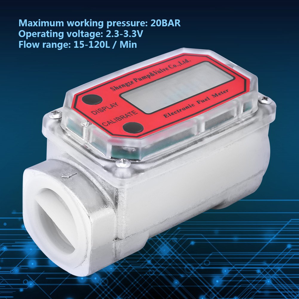 1Inch FNPT Inlet/Outlet Gasoline Diesel Turbine Flowmeter Fuel