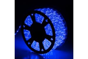 Buyagn 100Ft Blue LED Rope Lights, 110V Outdoor Rope Lights Waterproof Decorative Lighting for Indoor/Outdoor, 1080 LEDs Rope Lights for Outside, Deck, Patio, Halloween and Christmas Decorations