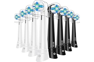 SCOTZEL 8 Pcs IO Replacement Heads Compatible with Braun Oral B IO Series Electric Toothbrush, Brush Heads ompatible with Oral B IO 2 3 4 5 6 7 8 9 10 for Teeth Clean (Black/White)