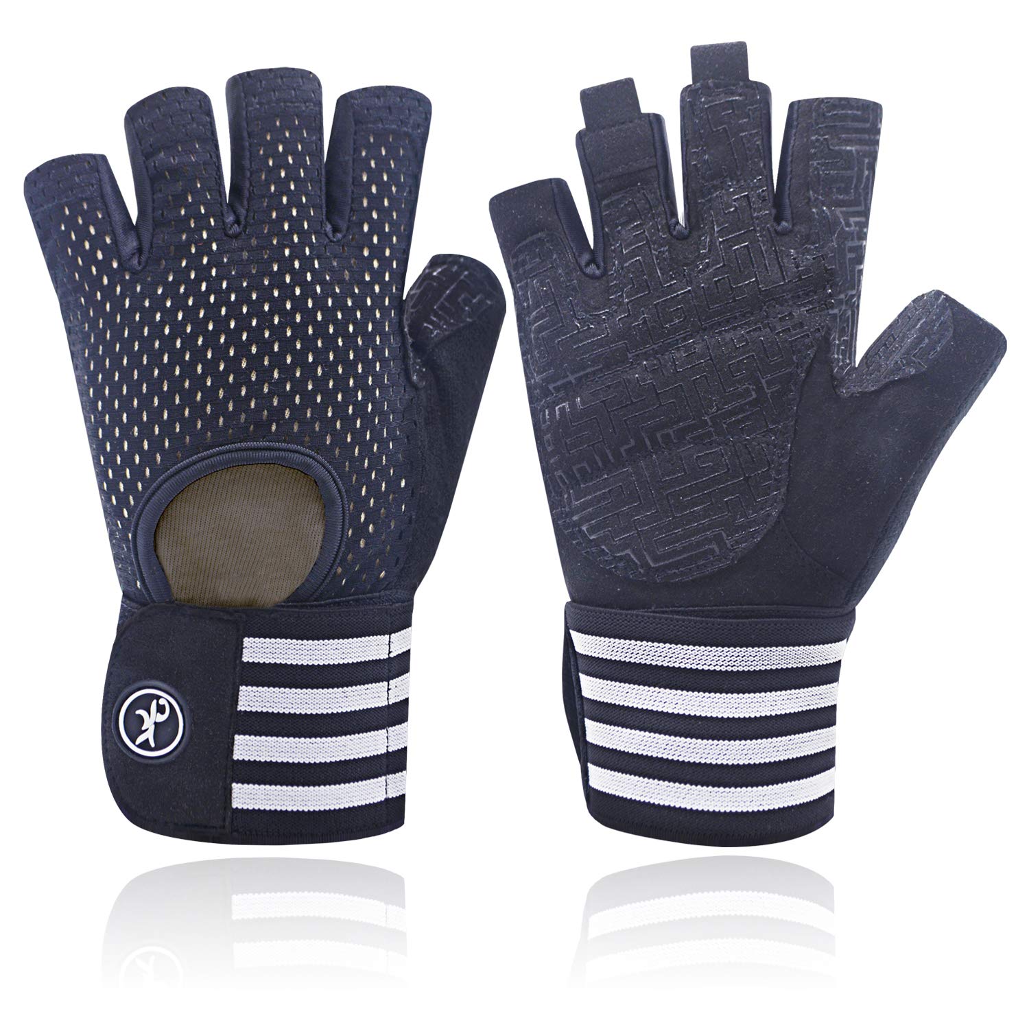 Huwaih Workout Gloves Weight Lifting Gloves For Men And Women Gym Gloves With Wrist Wrap Support For Cross Training Dumbbell Fitness Non Slip