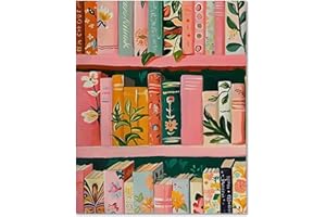 Paint by Numbers Book, Bookshelf Paint by Numbers Adult Kit, Peinture a Numero Adulte, Easy Oil Painting DIY Craft Kits for A