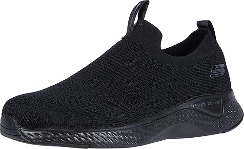 all black slip on skechers