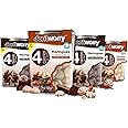 Don't Worry Low Calorie Meringue Cookies - 4 Pack - Hazelnut & Chocolate | Chocolate Filled Center | Only 4 Calories per Piece, Low Sugar, Gluten Free, Keto Friendly and Healthy Snacks for Adults