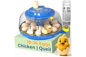 Egg Incubators for Hatching 18-36 Chicken/Quail/Turkey Eggs, 360° View Poultry Incubator with Automatic Egg Turning and Humidity Control, Suitable for Farm, Classroom, Home, OtterVerz 11