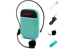 KOZYONE Portable Bluetooth Voice Amplifier, Voice Amplifier for Teachers Lightweight Personal Microphone with Speaker Wired Headset, Apply to Classroom, Elderly, Coaches, Training, Presentation, Tour Guide.