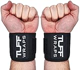TuffWraps 16" Wrist Straps for Gym - No Thumb Loops