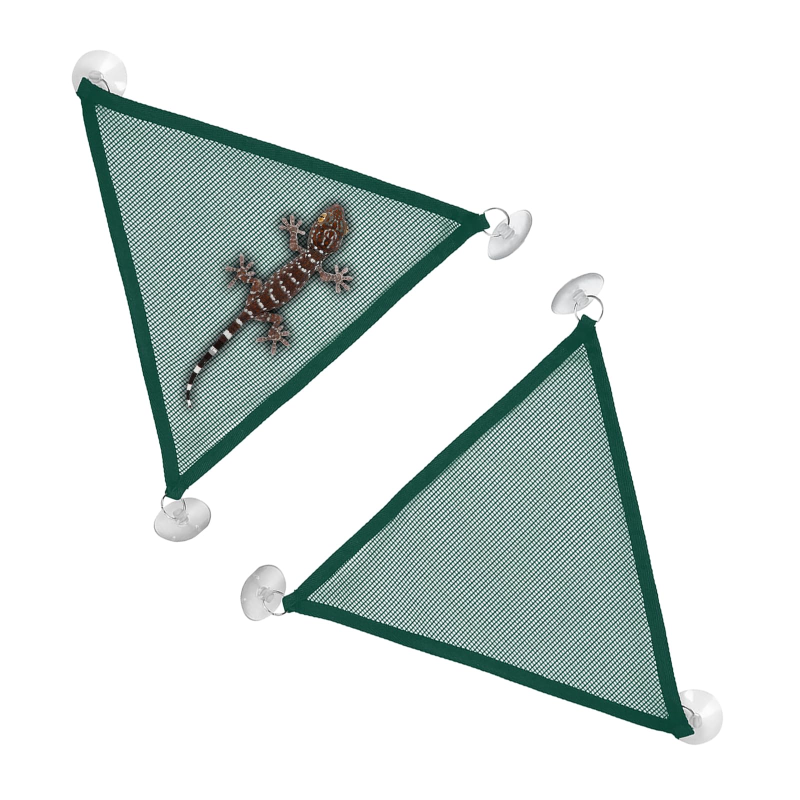 LICQIC 2 Packs Mesh Reptile Hammocks, Lizard ammock, Gecko Vivarium Hammock for Iguanas, Anoles, Geckos, Snakes, Chameleon (Green, M)