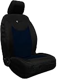 Bartact 2013-17 Front Seat Covers (Pair) Jeep Wrangler JK and JKU - AIR Bag Compatible (Black/Navy)