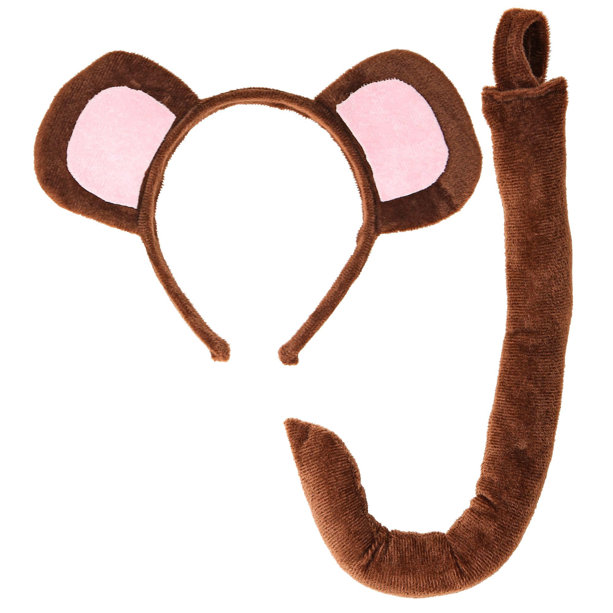 Widmann 09733 Monkey Set, Ears, Tail Women, Brown, One Size