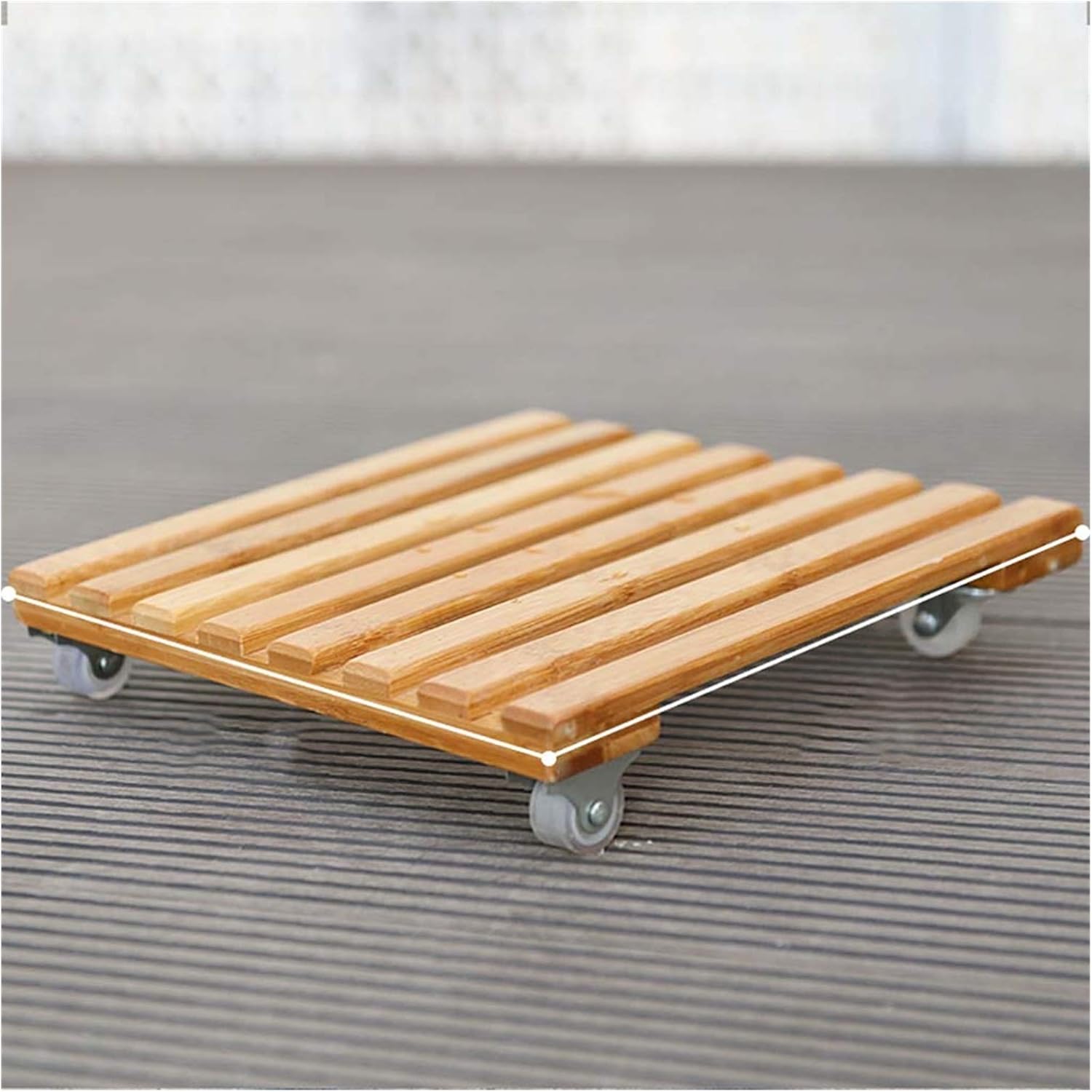 AHXF Pflanzenroller Eckig Aus Holz，Pflanzenroller Holz Massiv Rund, 11