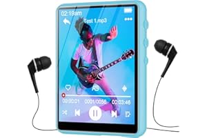 64GB MP3 Player with Bluetooth 5.3, ZAQE 2.4" Full Touch Screen Portable Music Player, Lossless Sound Digital Audio Player Bu