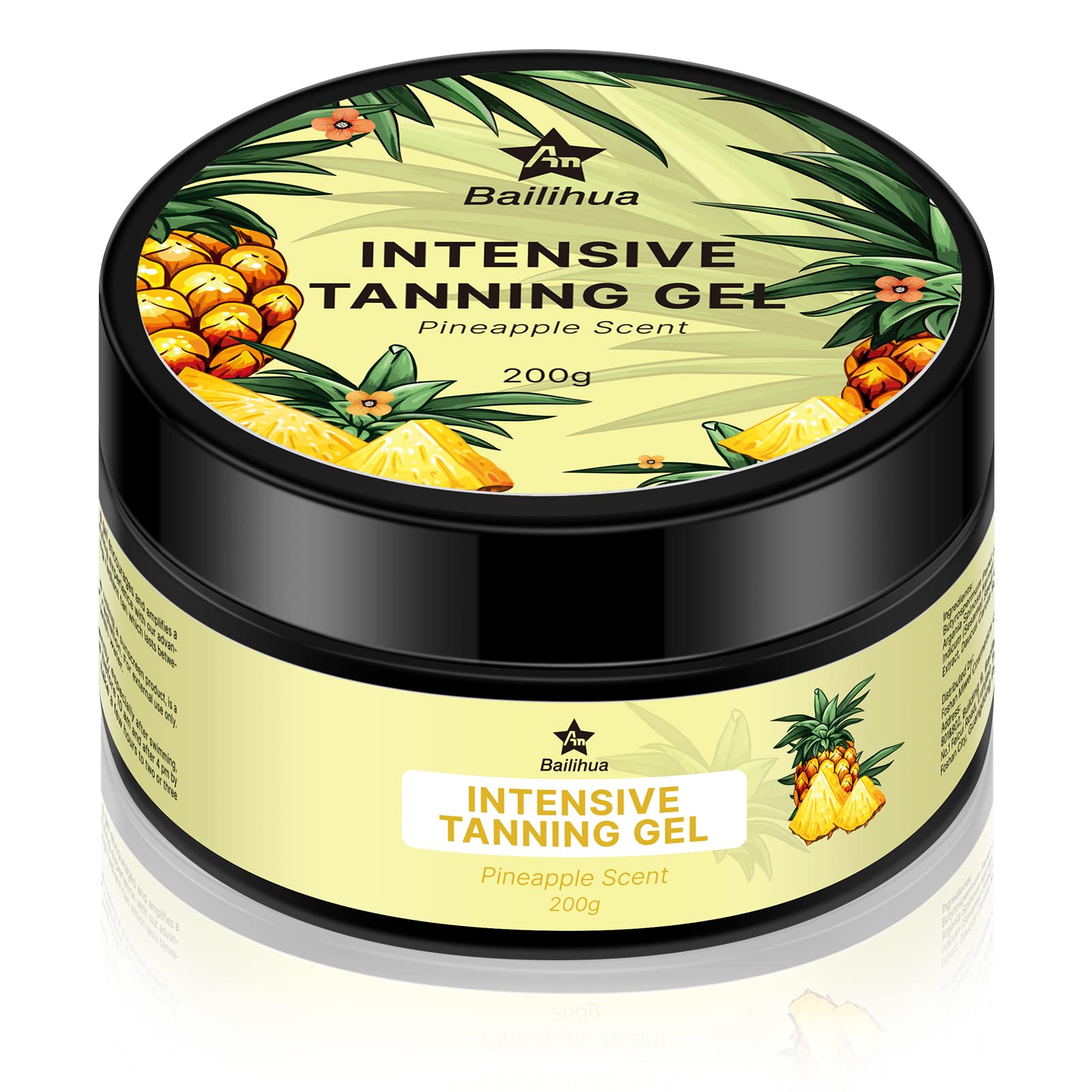 Tanning Accelerator Gel Cream with Coconut and Carrot Oil (Pineapple Scent)