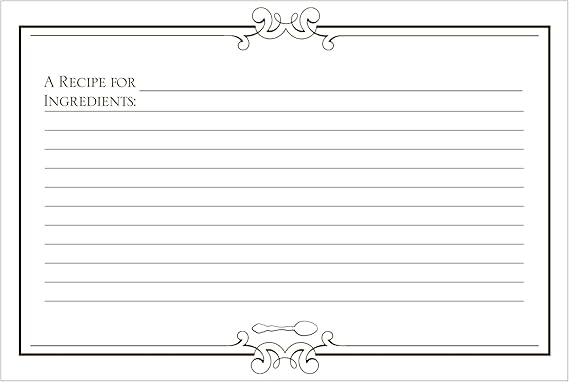 Darice 1219 – 521 40 Schede Per Ricette A Tema Country – 10,2x15,2 Cm Per Raccoglitori My Family Recipe