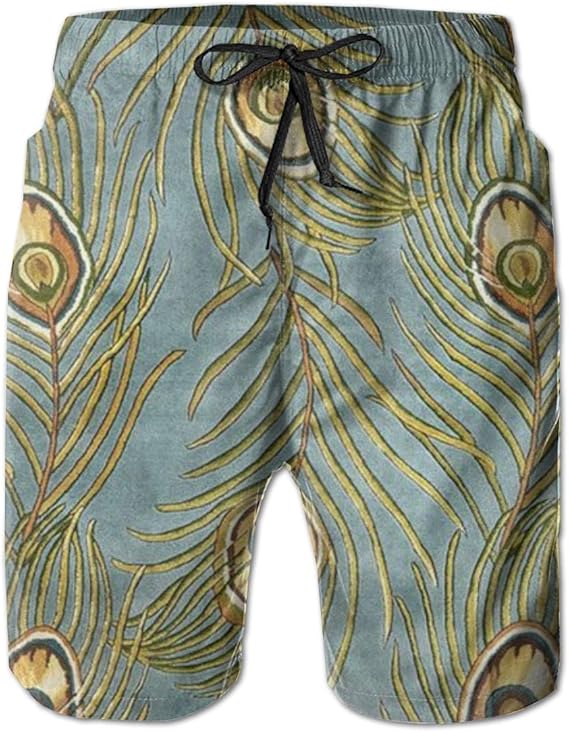 Amazon Co Jp 黄色の孔雀の羽模様 ショートパンツ メンズ 夏 ビーチ パンツ ファッション 余暇 ハーフパンツ 人気の アクティブ ショートパンツ 服 ファッション小物