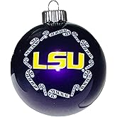 LSU Tigers Candy Cane Glass Ball Ornament