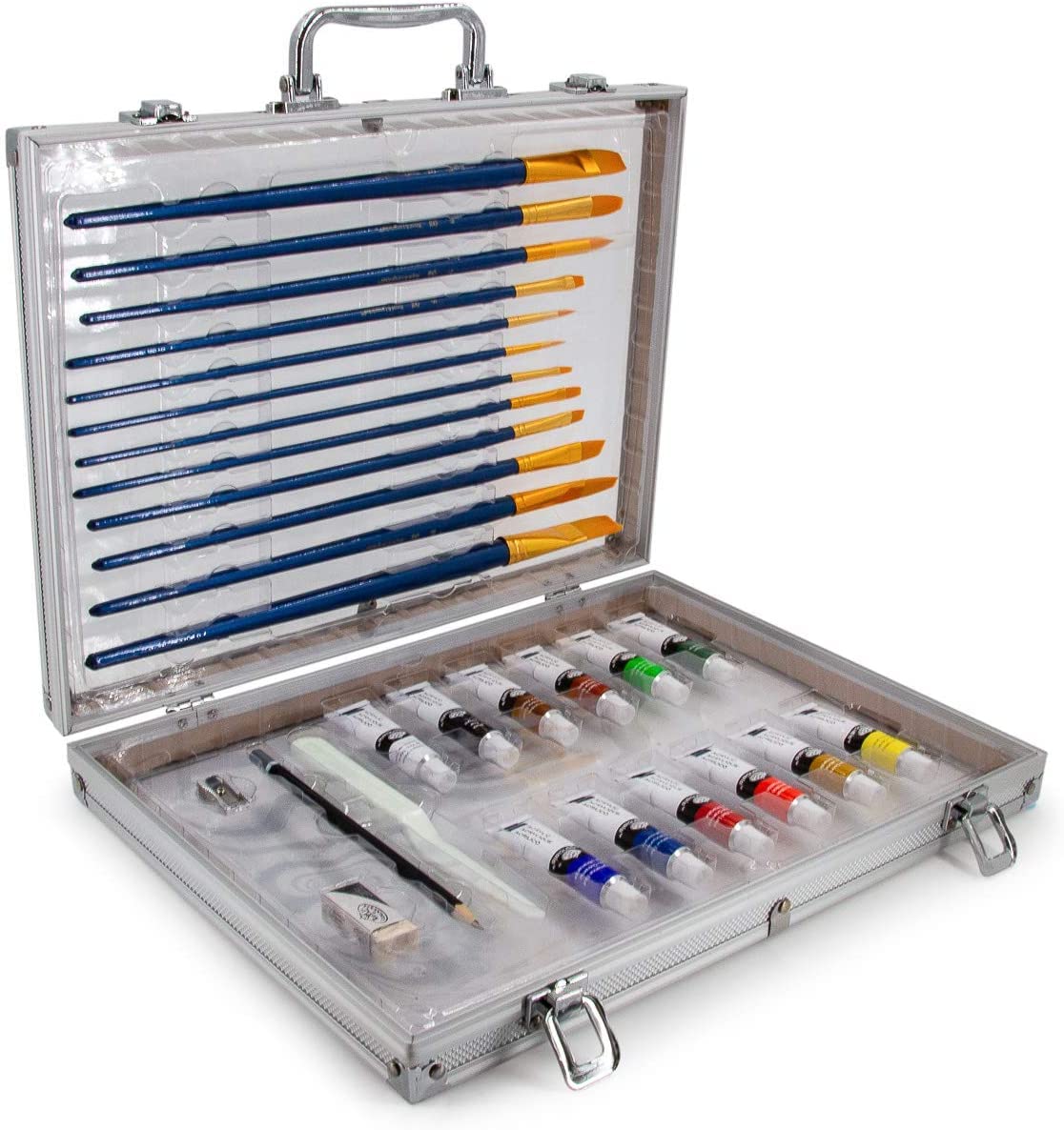 Royal & Langnickel Brush ART2904 Essentials Acrylic Art Set In Metal Case - 32 Piece Set